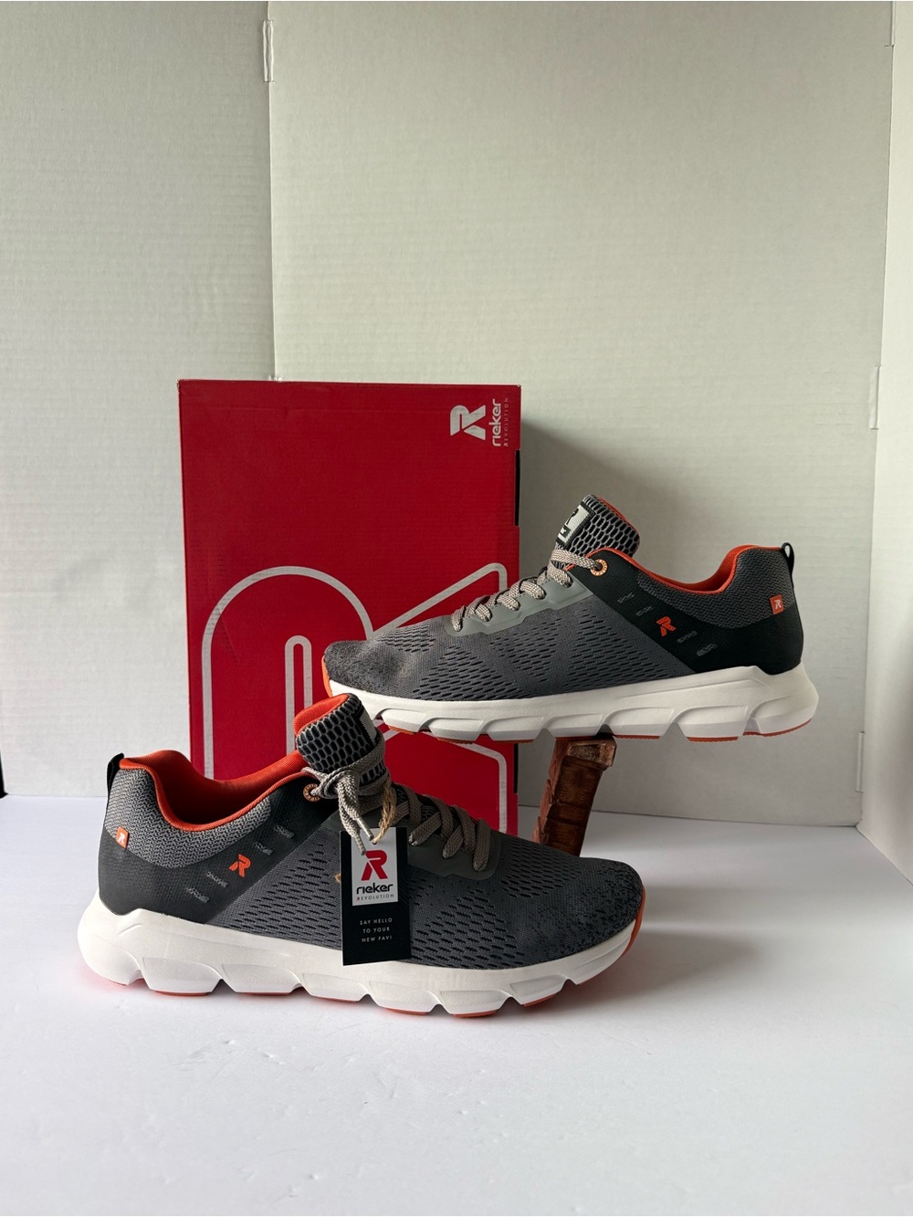 Rieker Fabio 06 Comfort Trainers Sneakers  Slip On Men’s  47-13US Gray 07806-45